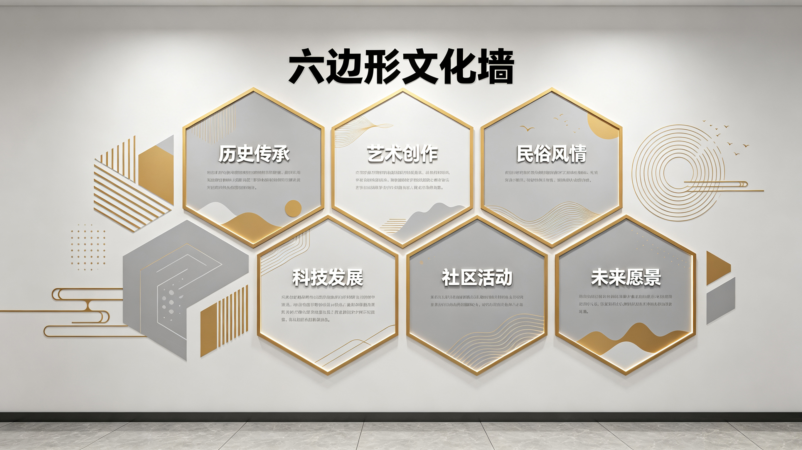金阳企业文化墙 | 六边形信息美学